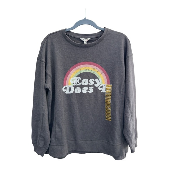 Wildfox Women's Easy Does It Sommers Oversized  Sweatshirt Size M MSRP $108 - Picture 3 of 8